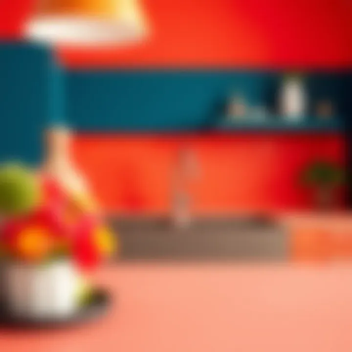 Harmonious Colors: Brown Double Sink in Vibrant Kitchen Brown double sink complementing a vibrant kitchen color palette