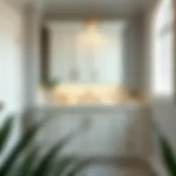 Elegant laundry room sink base cabinet with decorative elements