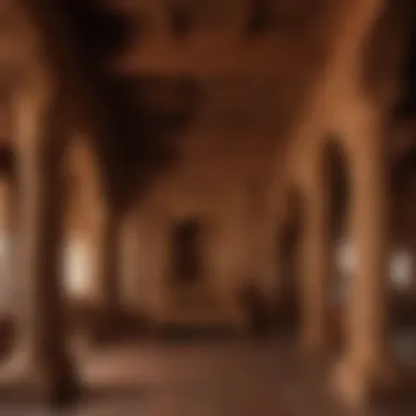 The Architectural Splendor of Mandirs Intricate carvings of a mandir showcasing architectural beauty