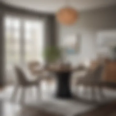 Contemporary Dining Set in Stylish Dining Area Stylish dining area showcasing Meridian Furniture's contemporary dining set