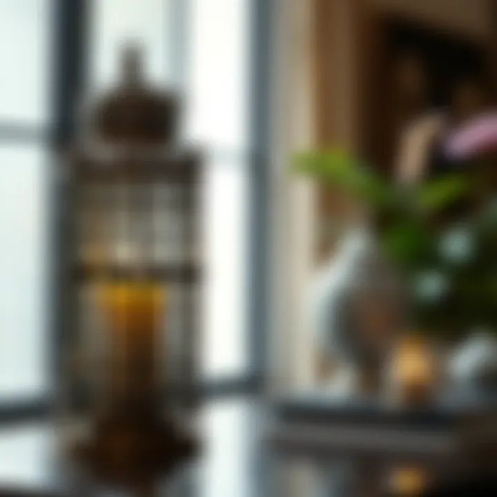 Elegance in Metal Lantern Design Intricately designed metal table lantern showcasing craftsmanship