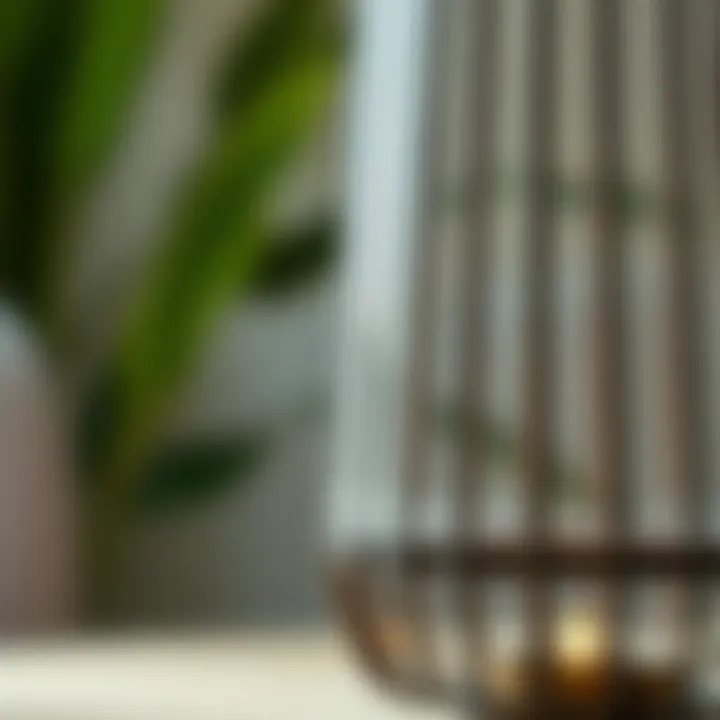 Craftsmanship and Material Excellence Close-up of a metal table lantern highlighting quality materials