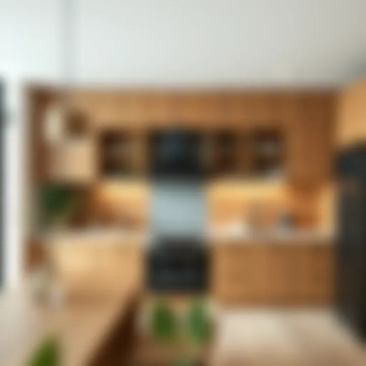 Stylish bamboo kitchen featuring innovative storage solutions