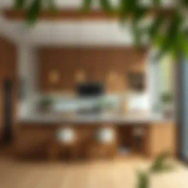 Sustainable bamboo kitchen design with modern aesthetics