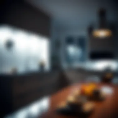 A beautifully designed kitchen showcasing ambient motion sensor lighting