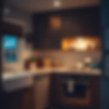 Energy-efficient motion sensor lights in action during nighttime