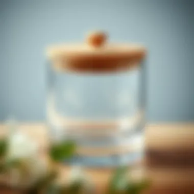 Elegant Glass Container with Cork Lid Elegant glass container showcasing the interplay of transparency and natural cork texture