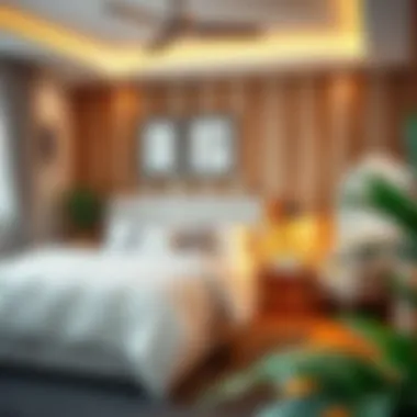 Cozy Multi-Functional Arrangement Cozy bedroom arrangement with multi-functional furniture