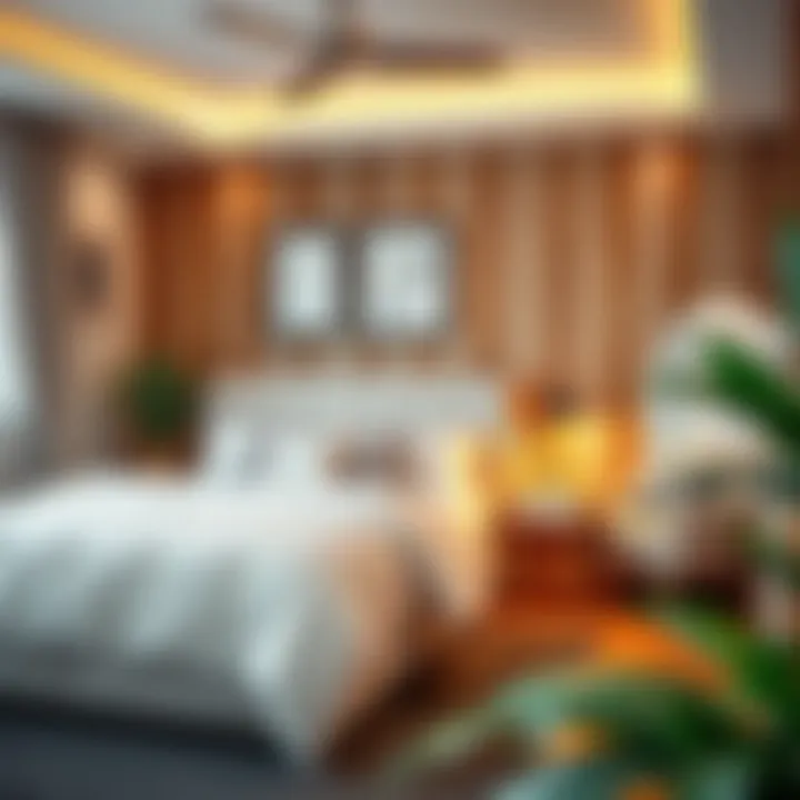 Cozy Multi-Functional Arrangement Cozy bedroom arrangement with multi-functional furniture