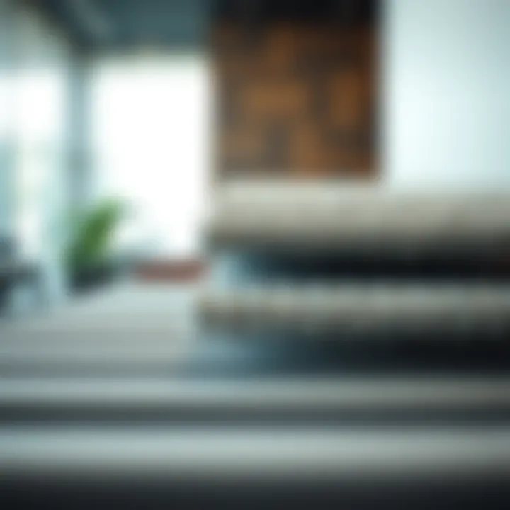 Close-up of sound-absorbing material composition used in panels