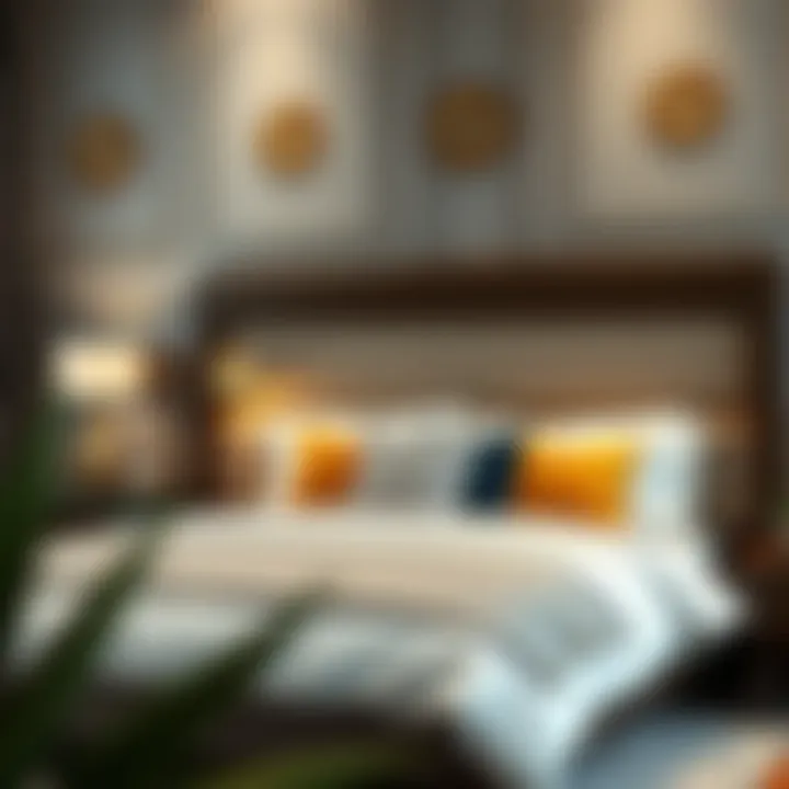 Trendy queen size backboard featuring contemporary design elements