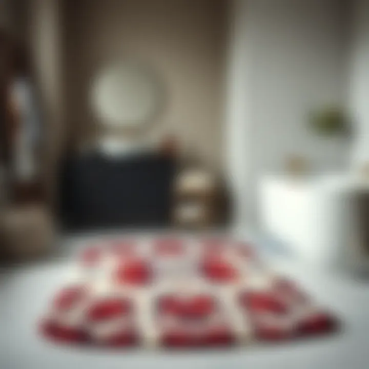 Stylish bathroom setting with an aesthetically pleasing shower rug