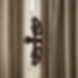 Elegant side window curtain rod with intricate design