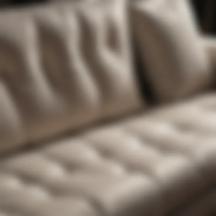 Close-up of premium materials used in sophisticated sofa bed designs