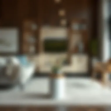 Versatile usage of a square side table in various interior settings