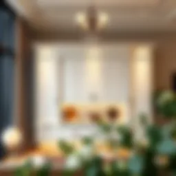 Elegant white hanging cabinet enhancing modern interior decor