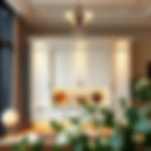 Elegant white hanging cabinet enhancing modern interior decor