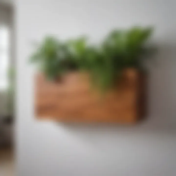 A collection of innovative wall planter designs made from various sustainable materials