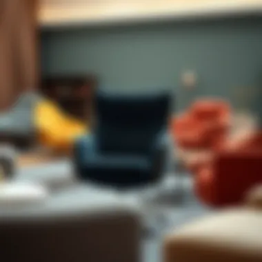 Variety of swivel chairs in different styles and colors