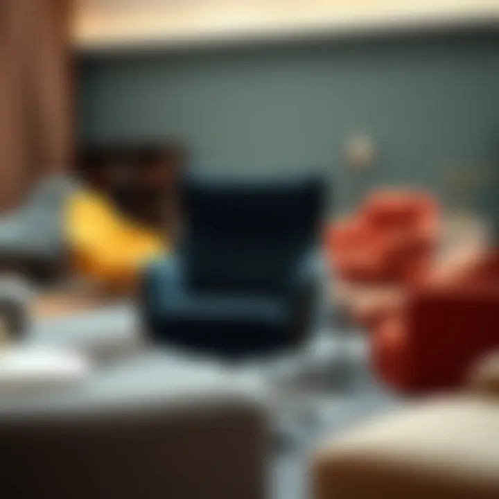 Variety of swivel chairs in different styles and colors