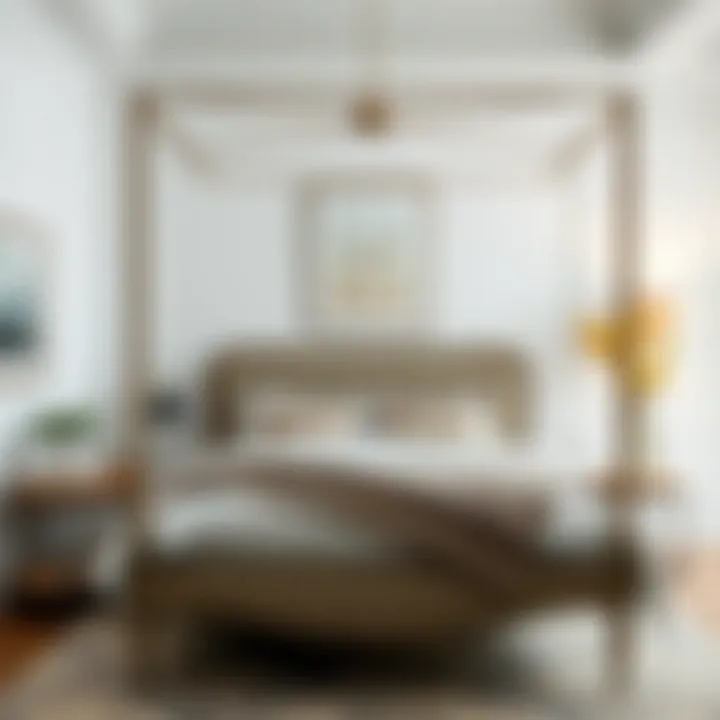 An elegant twin bed in a well-decorated bedroom showcasing versatility.