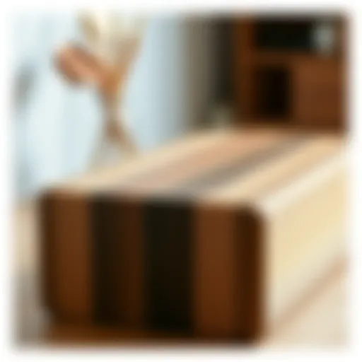 Craftsmanship in Wooden Chopping Blocks Elegant wooden chopping block showcasing craftsmanship and grain patterns