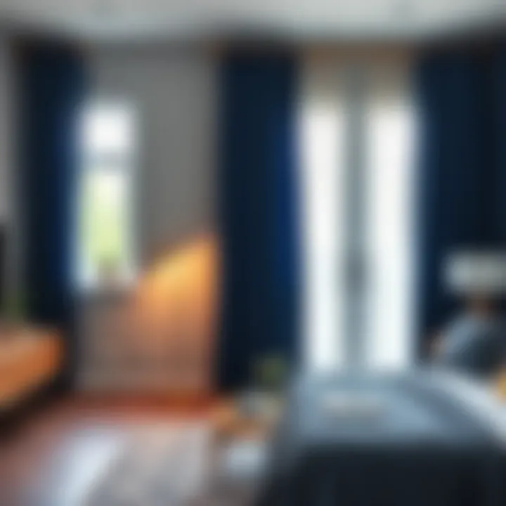 In-Home Blackout Curtain Installation In-home installation of blackout curtains demonstrating ease and practicality