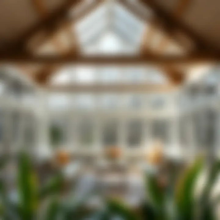 Architectural design of a sunroom highlighting multiple angles and structural features.