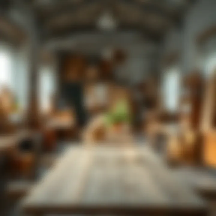 A sustainable furniture production workshop with eco-friendly materials