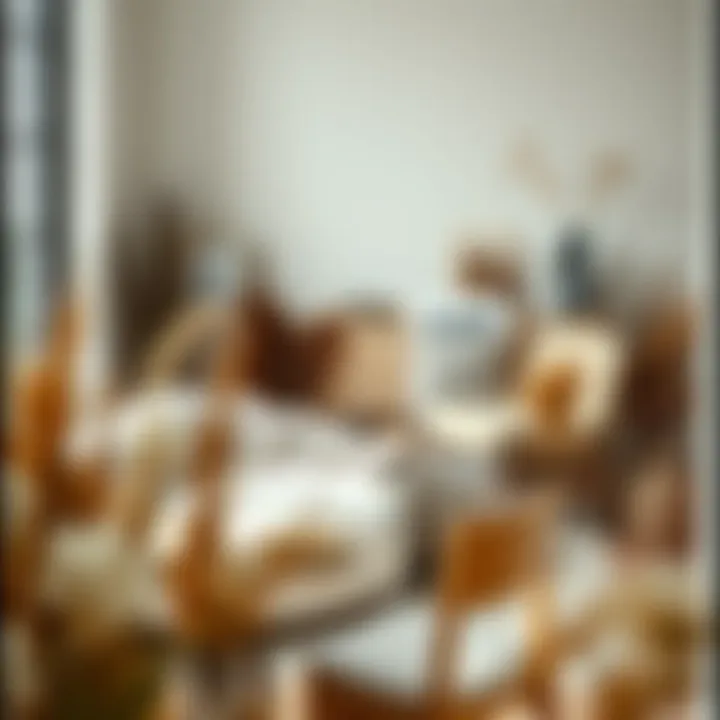 Cozy reading nook adorned with dried botanical elements