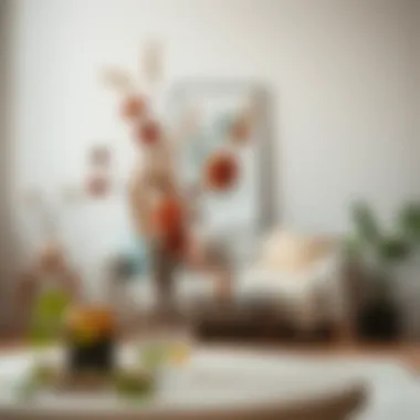 Sustainable decor featuring dried flowers in a minimalist space