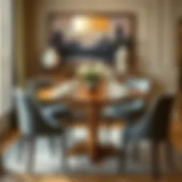 Elegant drop leaf table set for a cozy dining experience