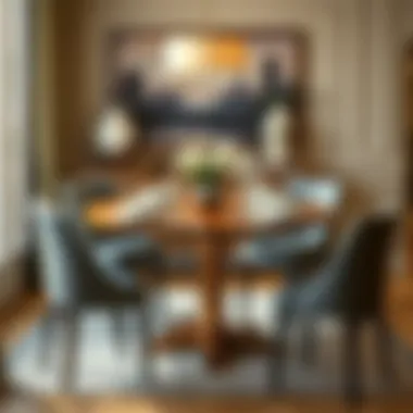 Sophisticated Setting with Drop Leaf Table Elegant drop leaf table set for a cozy dining experience