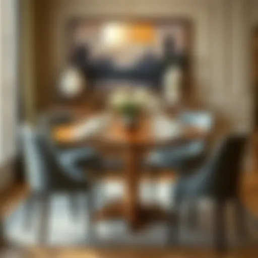 Sophisticated Setting with Drop Leaf Table Elegant drop leaf table set for a cozy dining experience