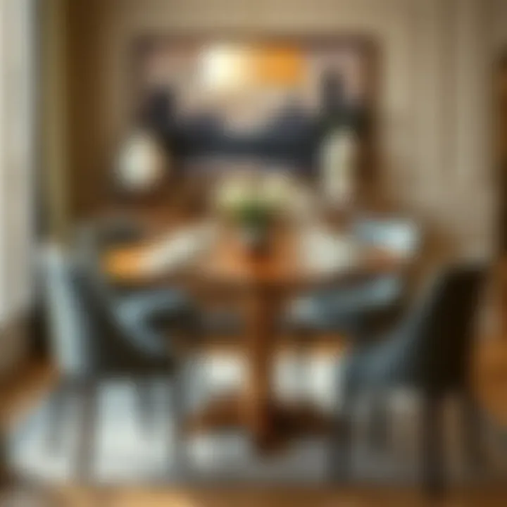 Sophisticated Setting with Drop Leaf Table Elegant drop leaf table set for a cozy dining experience