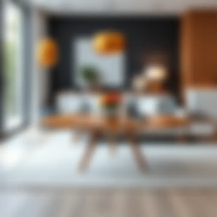 Modern Minimalist Aesthetic Featuring Drop Leaf Table Stylish drop leaf table in modern minimalist living room