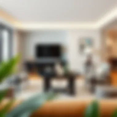 Elegant 27 inch table set in a modern living room