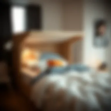 Folding bed showcasing space-saving features