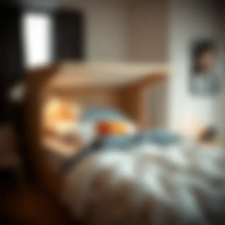 Folding bed showcasing space-saving features