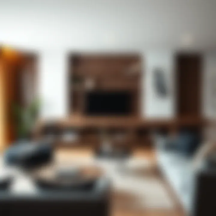 Stylish Ledge Shelf in Modern Living Room Modern living room showcasing a stylish 60 inch ledge shelf