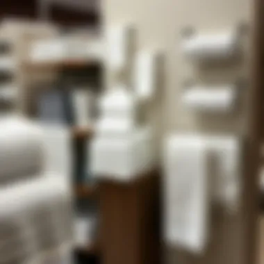 Variety of towel racks on display at Walmart