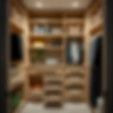 Stylish organized closet interior with enhanced drawer functionality