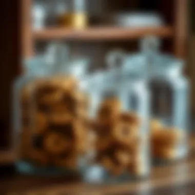 Stylish clear cookie jars with varied designs