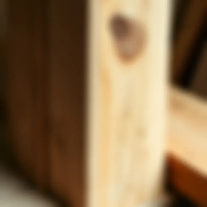 Comparison of 2x4 oak lumber with different wood types highlighting its distinct characteristics