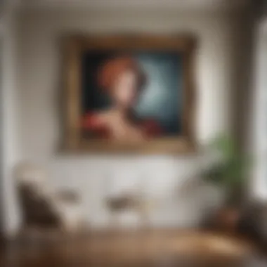 Creative Artwork in Large Frame Artistic arrangement of artwork inside a 30 x 24 inch frame showcasing creativity