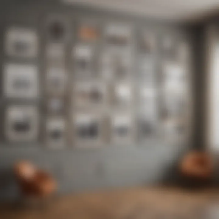 Stylish interior featuring multiple 30 x 24 inch frames in a gallery wall setup