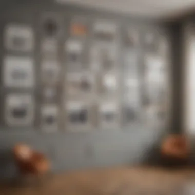 Gallery Wall with Large Frames Stylish interior featuring multiple 30 x 24 inch frames in a gallery wall setup