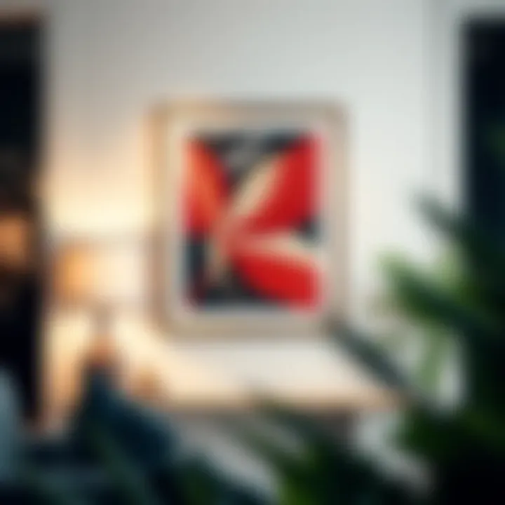 Artistic Presentation of 16x24 Poster Frame Elegant display of a 16x24 poster frame showcasing artwork