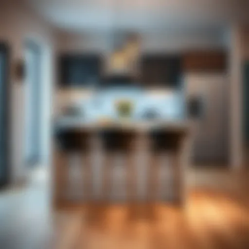 Elegant modern bar stool design in a chic kitchen setting