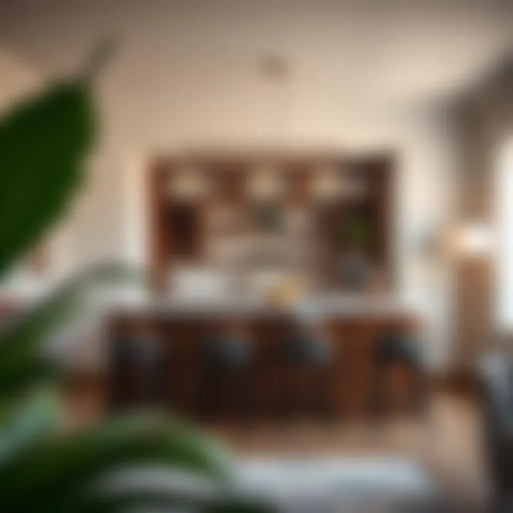 Stylish home bar area featuring well-chosen bar stools